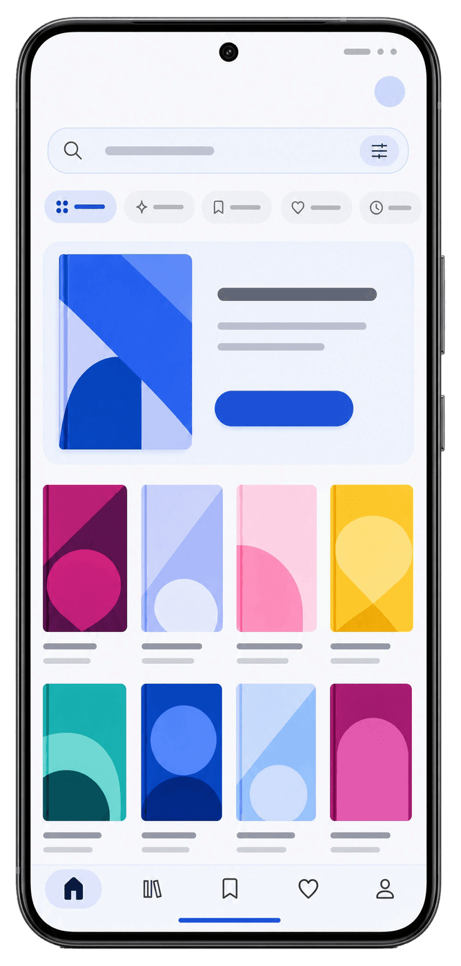 Henon app digital library screen